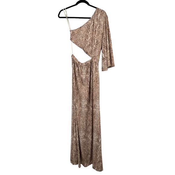 L'Agence dress Fontana cutout maxi brown size 8 - Picture 2 of 9